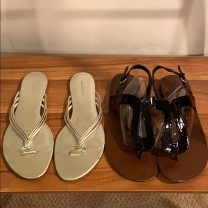 Banana Republic gold sandals & merona size 9.5